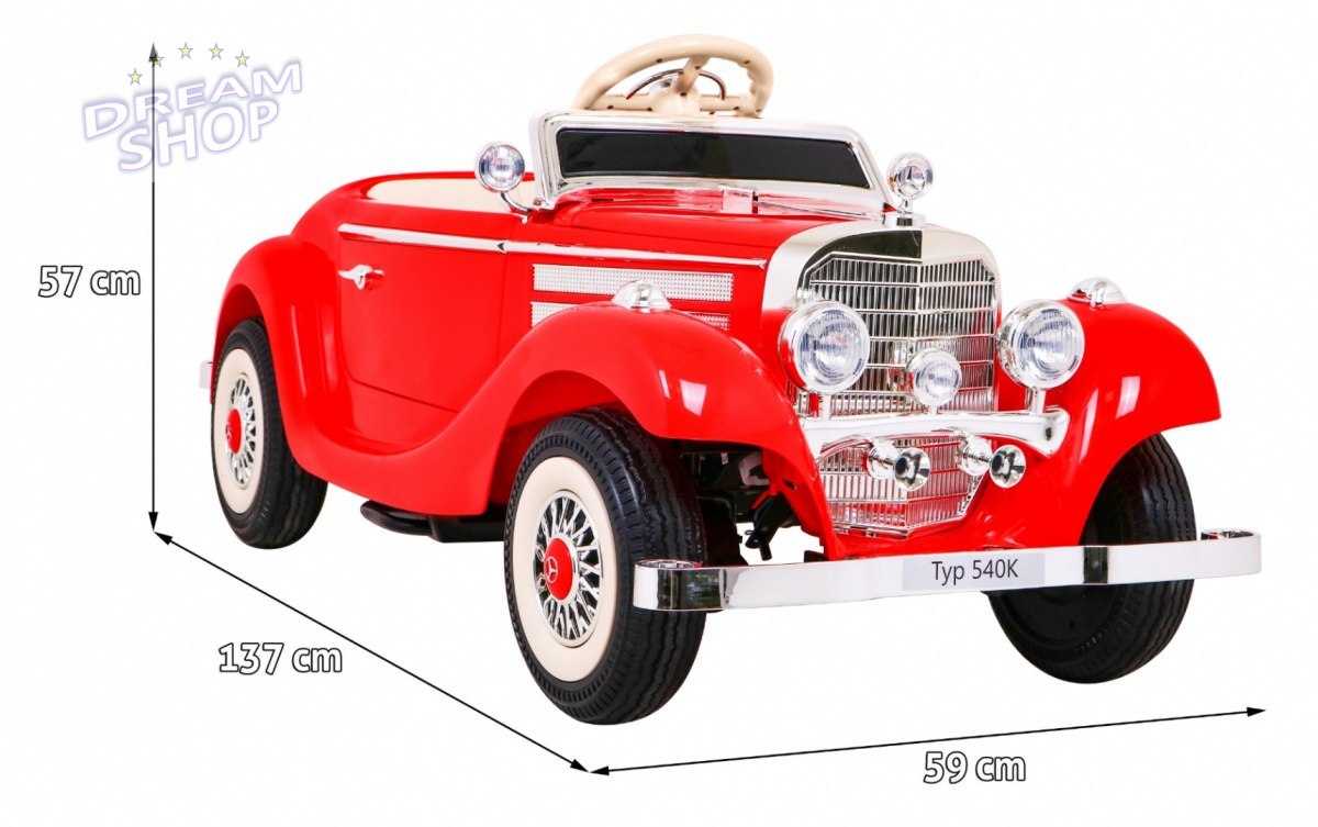 Pojazd Mercedes Benz Retro Typ 540A Czerwony Pojazd Mercedes Benz Retro Typ 540A Czerwony