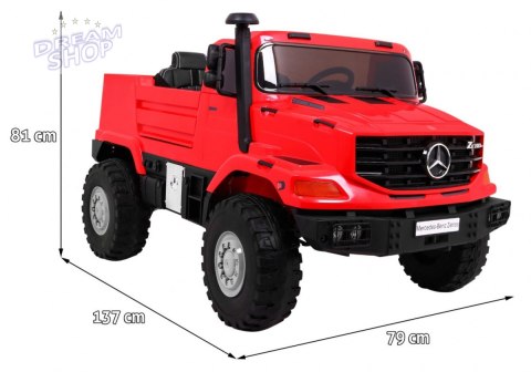 Pojazd Mercedes-Benz Zetros Czerwony Pojazd Mercedes-Benz Zetros Czerwony