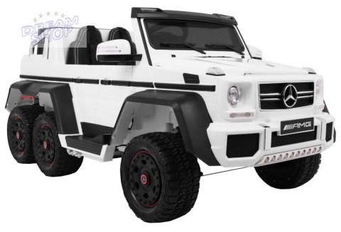 Pojazd Mercedes G63 6x6 Biały MP4 Pojazd Mercedes G63 6x6 Biały MP4