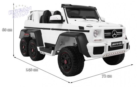 Pojazd Mercedes G63 6x6 Biały Pojazd Mercedes G63 6x6 Biały
