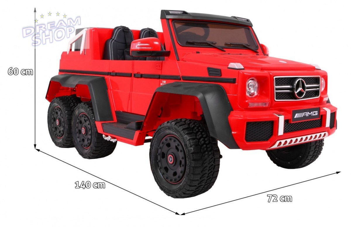 Pojazd Mercedes G63 6x6 Czerwony Pojazd Mercedes G63 6x6 Czerwony