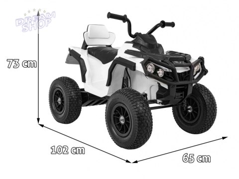 Pojazd Quad ATV Pompowane Koła Biały Pojazd Quad ATV Pompowane Koła Biały