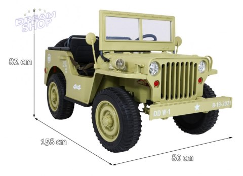 Pojazd Retro Wojskowy 4x4 Matcha Pojazd Retro Wojskowy 4x4 Matcha