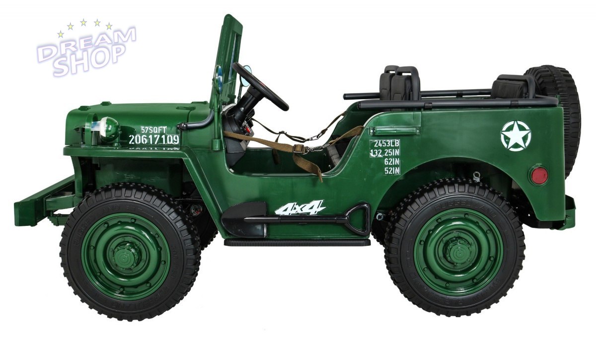 Pojazd Retro Wojskowy 4x4 Zielony Pojazd Retro Wojskowy 4x4 Zielony