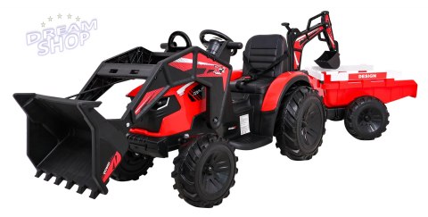 Pojazd Traktor Z Przyczepą 720-T Czerwony Pojazd Traktor Z Przyczepą 720-T Czerwony
