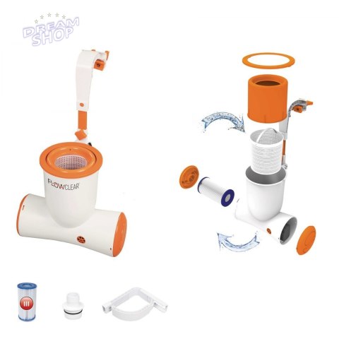 Pompa Filtrująca Skimatic z skimmerem 680gal 2574 L h BESTW Pompa Filtrująca Skimatic z skimmerem 680gal 2574 L h BESTW