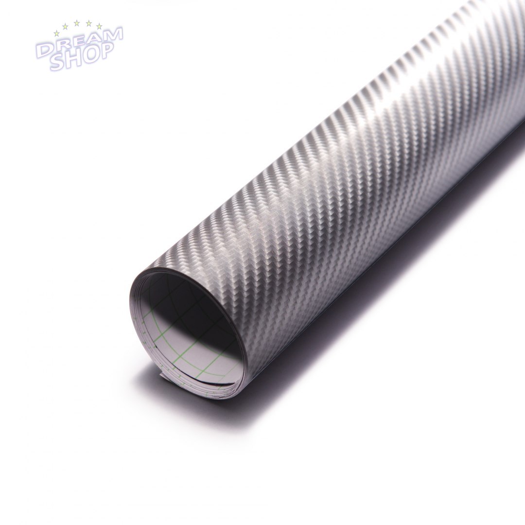 Folia rolka Carbon 4D srebrna 1,52x30m 9086 Folia rolka Carbon 4D srebrna 1,52x30m 9086