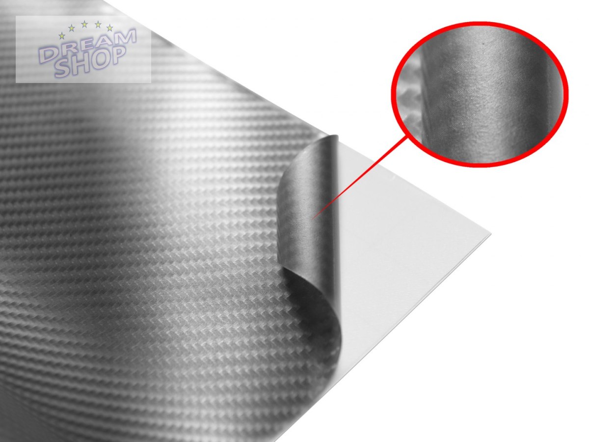 Folia rolka Carbon 4D srebrna 1,52x30m 9086 Folia rolka Carbon 4D srebrna 1,52x30m 9086