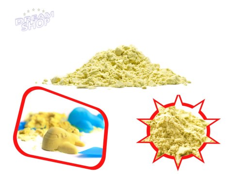 Piasek kinetyczny 1kg w woreczku żółty Piasek kinetyczny 1kg w woreczku żółty