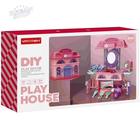 Toaletka - domek 2w1 Diy 25x19,5x41,5 cm Toaletka - domek 2w1 Diy 25x19,5x41,5 cm