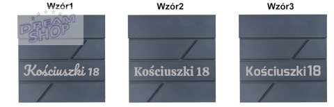 Skrzynka na listy TOVE antracyt z napisem