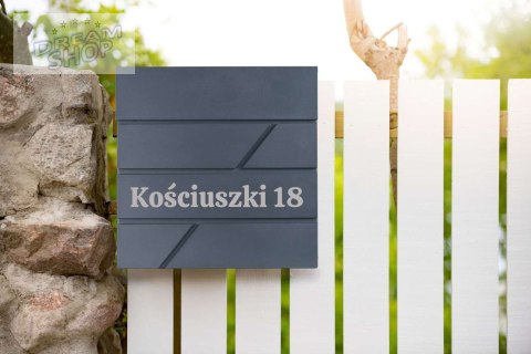 Skrzynka na listy TOVE antracyt z napisem