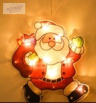 Lampki LED wisząca dekoracja świąteczna mikołaj z prezentami Lampki LED wisząca dekoracja świąteczna mikołaj z prezentami