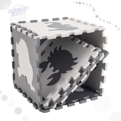 Puzzle piankowe mata dla dzieci 9 el. czarny-ecru