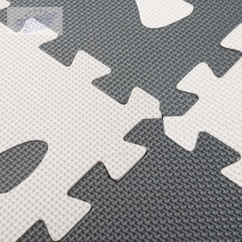 Puzzle piankowe mata dla dzieci 9 el. czarny-ecru