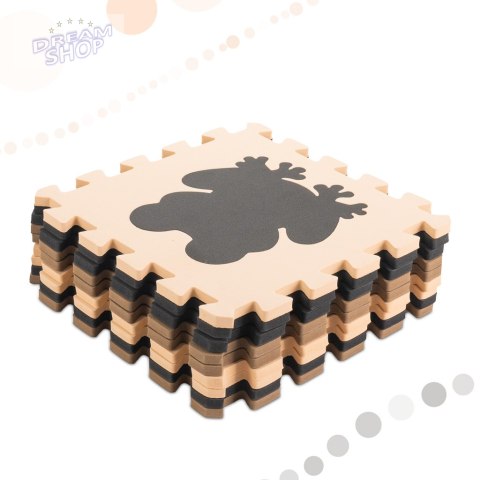 Puzzle piankowe mata dla dzieci 9el. beż-brąz-czar Puzzle piankowe mata dla dzieci 9el. beż-brąz-czar