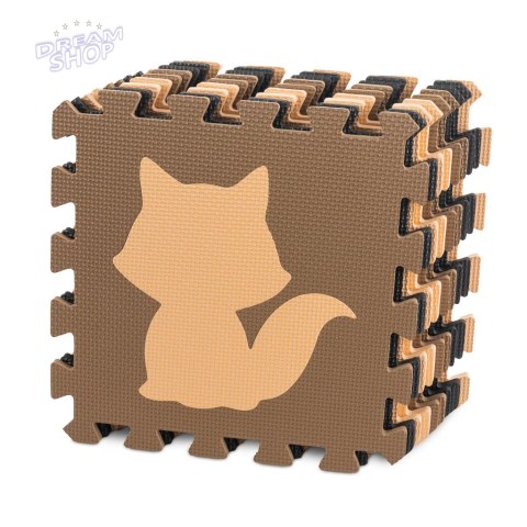 Puzzle piankowe mata dla dzieci 9el. beż-brąz-czar Puzzle piankowe mata dla dzieci 9el. beż-brąz-czar