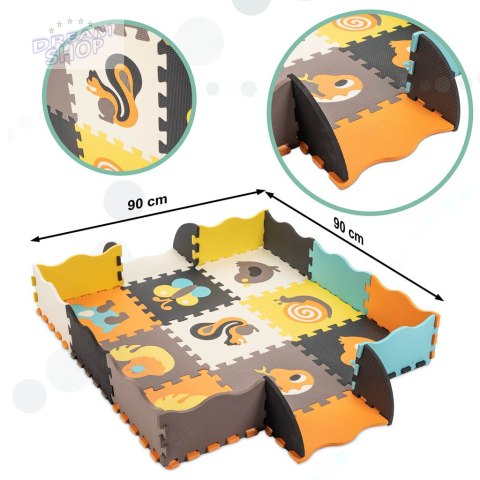 Puzzle piankowe mata / kojec dla dzieci 9el. kolorowe Puzzle piankowe mata / kojec dla dzieci 9el. kolorowe