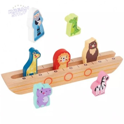 Tooky Toy Drewniana Arka Noego + Książeczka z Zagadkami Tooky Toy Drewniana Arka Noego + Książeczka z Zagadkami