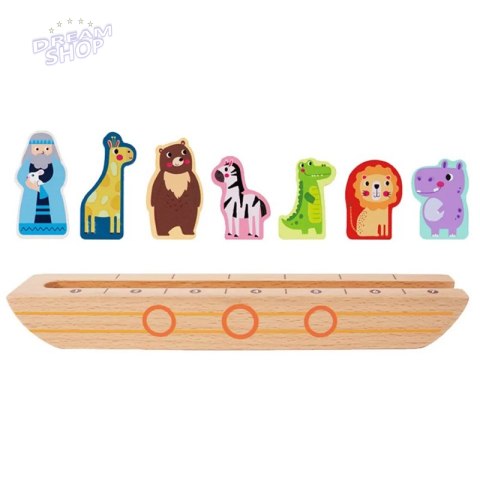 Tooky Toy Drewniana Arka Noego + Książeczka z Zagadkami Tooky Toy Drewniana Arka Noego + Książeczka z Zagadkami