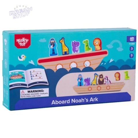 Tooky Toy Drewniana Arka Noego + Książeczka z Zagadkami Tooky Toy Drewniana Arka Noego + Książeczka z Zagadkami