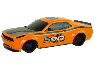 Zdalnie Sterowane Auto Sportowe 1:24 Wyścigi Pomarańczowe 27 Mhz Pilot