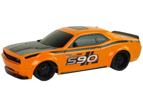Zdalnie Sterowane Auto Sportowe 1:24 Wyścigi Pomarańczowe 27 Mhz Pilot