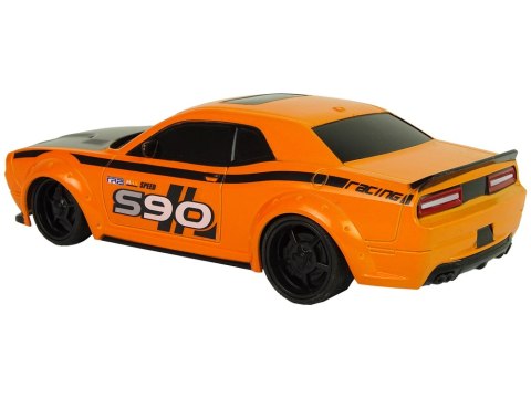 Zdalnie Sterowane Auto Sportowe 1:24 Wyścigi Pomarańczowe 27 Mhz Pilot