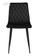 Krzesło aksamitne DEXTER czarne velvet