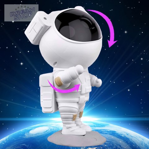 PROJEKTOR GWIAZD NIEBA LED LAMPKA NOCNA ASTRONAUTA