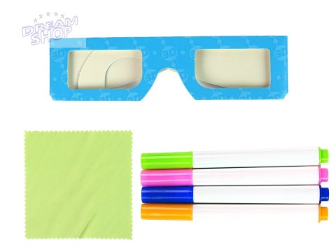 Magiczna Podświetlana Tablica 3D Okulary Różowa Magiczna Podświetlana Tablica 3D Okulary Różowa
