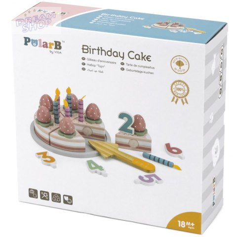 VIGA PolarB Drewniane Ciasto Tort Urodzinowy do Krojenia VIGA PolarB Drewniane Ciasto Tort Urodzinowy do Krojenia