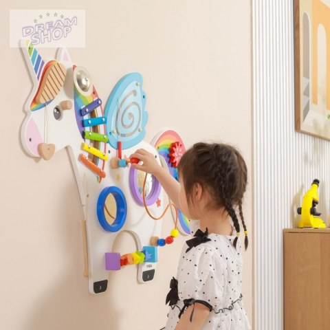 Viga Drewniana Tablica Sensoryczna Manipulacyjna Jednorożec Certyfikat FSC Viga Drewniana Tablica Sensoryczna Manipulacyjna Jednorożec Certyfikat FSC