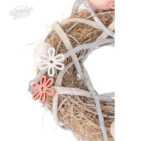 Wianek stroik dekoracyjny grey średnica 24 cm
