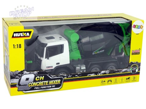Betoniarka Zdalnie Sterowana 1:18 Czarna Huina 2,4G Obrotowa Gruszka Betoniarka Zdalnie Sterowana 1:18 Czarna Huina 2,4G Obrotowa Gruszka