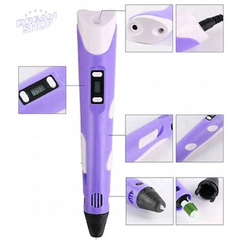 Długopis drukarka pen 3D zestaw + wkłady 109 metrów Długopis drukarka pen 3D zestaw + wkłady 109 metrów