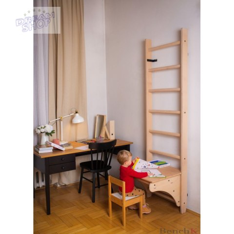 Drabinka z drewnianym do podciągania z biurkiem BenchK 111 Drabinka z drewnianym do podciągania z biurkiem BenchK 111
