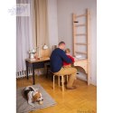 Drabinka z drewnianym do podciągania z biurkiem BenchK 111