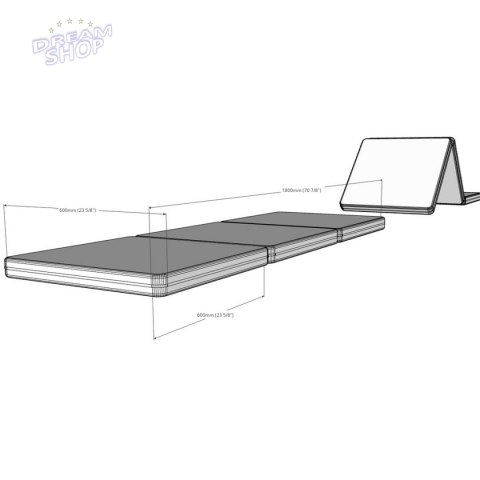Materac gimnastyczny składany 180cm BenchK brązowy Materac gimnastyczny składany 180cm BenchK brązowy