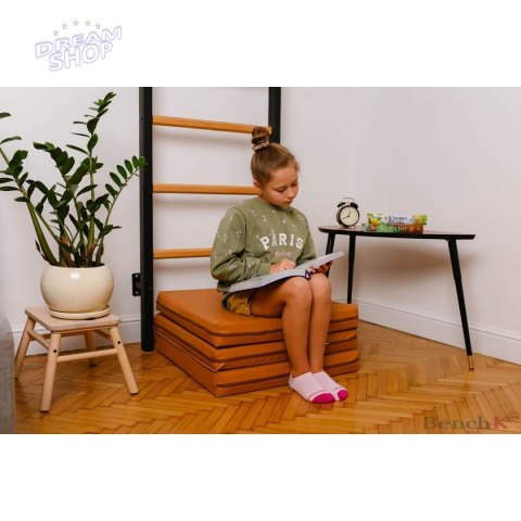 Materac gimnastyczny składany 180cm BenchK brązowy Materac gimnastyczny składany 180cm BenchK brązowy