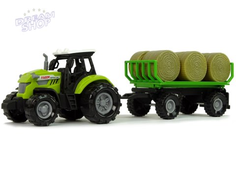 Traktor z Przyczepka Bale Siana Dźwięk Zielony Traktor z Przyczepka Bale Siana Dźwięk Zielony