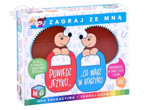 Gra edukacyjna Powiedz jeżyku zagadki GR0393 Gra edukacyjna Powiedz jeżyku zagadki GR0393