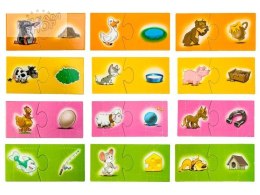 Gra edukacyjna SPINKI zwierzęta puzzle GR0308