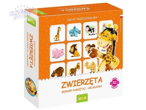 Jawa Gra Memory ZWIERZĘTA mini układanka dla przedszkolaków GR0366 Jawa Gra Memory ZWIERZĘTA mini układanka dla przedszkolaków GR0366