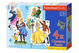 Puzzle 4w1 4,5,6,7-elementów Princesses in Love