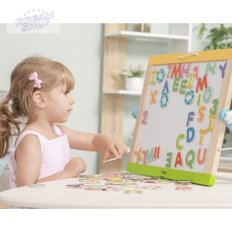 Viga Drewniany Zestaw Magnetyczny Literki i cyferki Viga Drewniany Zestaw Magnetyczny Literki i cyferki