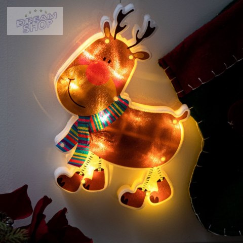 Lampki LED wisząca dekoracja świąteczna renifer Lampki LED wisząca dekoracja świąteczna renifer