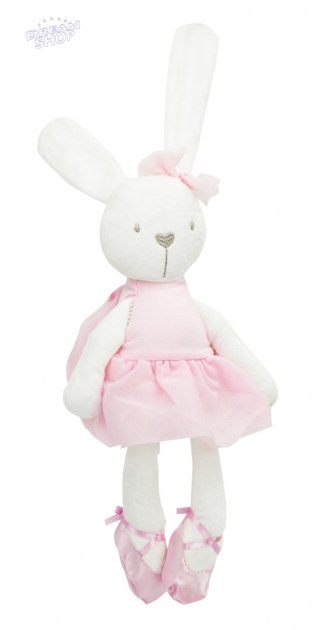 Maskotka pluszowa królik w różowej sukience 42cm