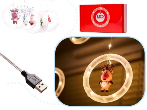 Lampki LED kurtyna z figurkami 3m 125LED ciepły biały Lampki LED kurtyna z figurkami 3m 125LED ciepły biały