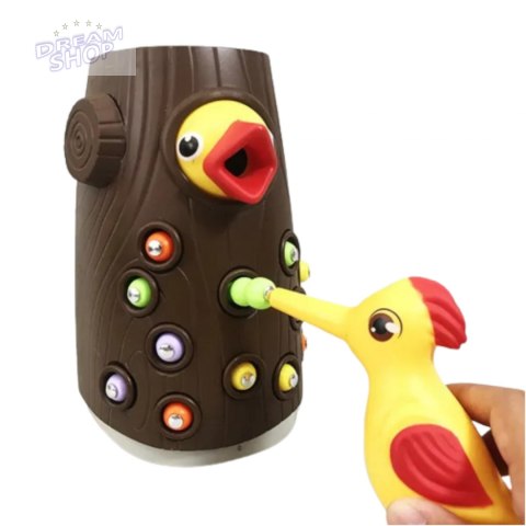 Magnetyczna gra nakarm ptaszka dzięcioł Montessori LS-29 Magnetyczna gra nakarm ptaszka dzięcioł Montessori LS-29